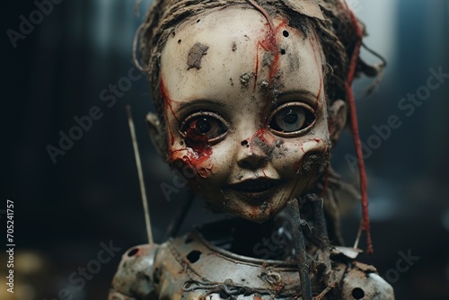 very dirty creepy scary doll toy