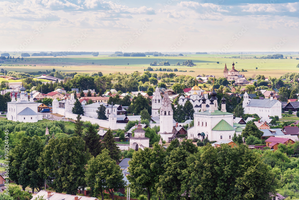 View of the Intercession Monastery in Suzdal, Golden Ring of Russia.