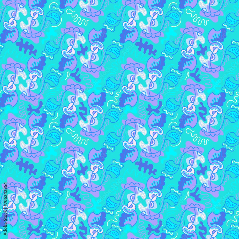 Creative abstract seamless artwork with unique hand drawn pattern Creative abstract seamless artwork with unique hand drawn pattern