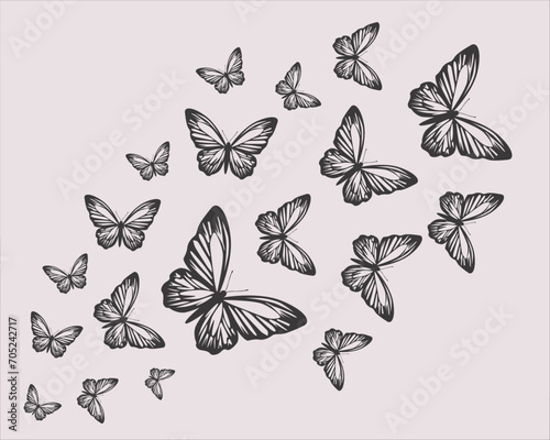  graphic print design for t-shirt  positive quote vintage butterfly design graphic print design for t-shirt motivational inspiration abstract background butterfly spiral flock of butterfly fly away