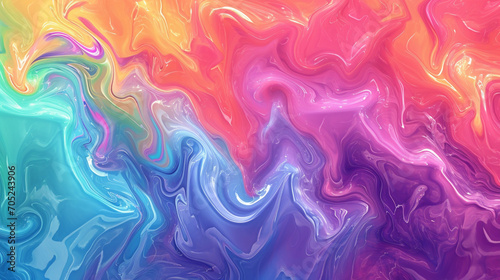 Close-up Multi Colored Liquid Textured Swirls Background. Copy paste area for texture