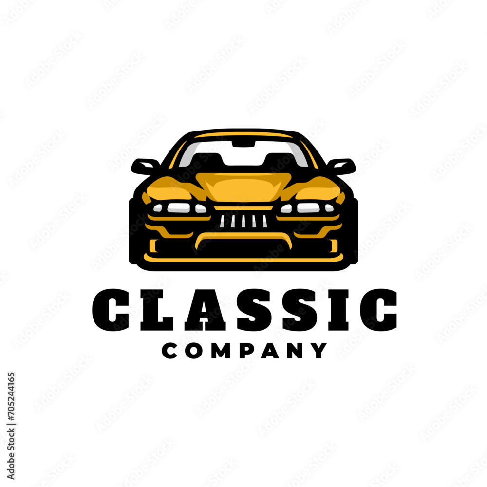 classic car vector logo design
