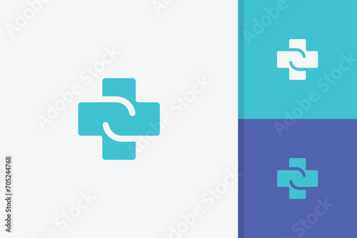 medical cross logo design icon template