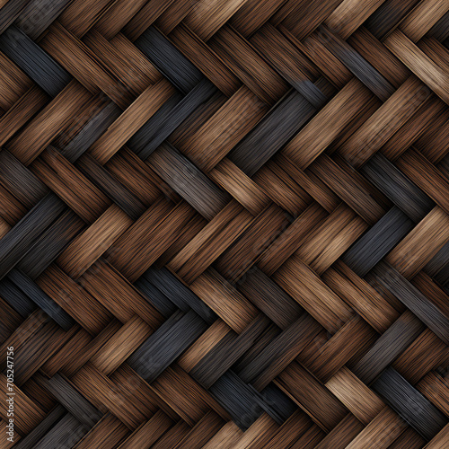 Bamboo Weave Pattern in Dark Colors