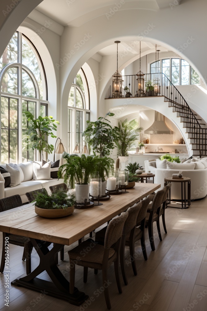 Fototapeta premium Elegant Mediterranean Style Home Interior