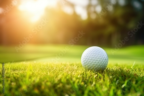 ball in the grass of a golf club