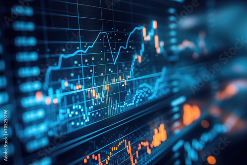 Financial infographic stock market chart