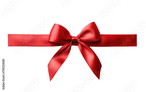 X-Shape Red Ribbon for World AIDS Day Isolated on Transparent Background. photo