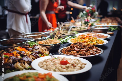 Buffet table full of delicious food © Adobe Contributor