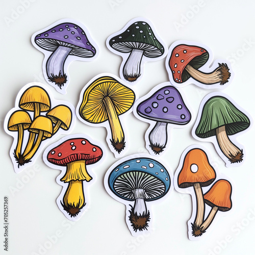 Fantastic fungi - mushroom stickers, forest friends © Kai