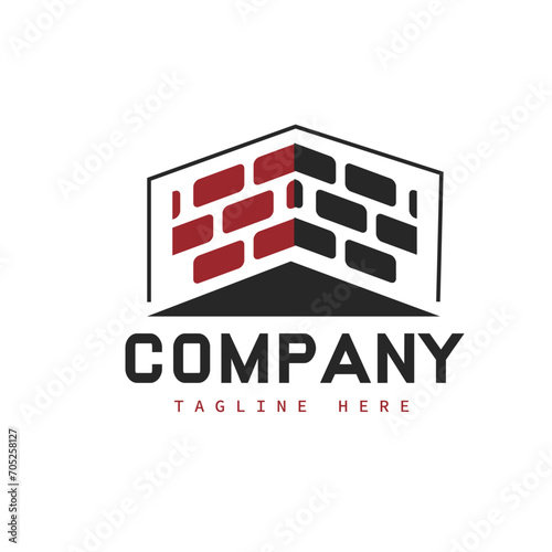 Creative brick logo designs for buildings, architectural buildings, civil engineering
