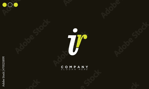 IR Alphabet letters Initials Monogram logo RI, I and R