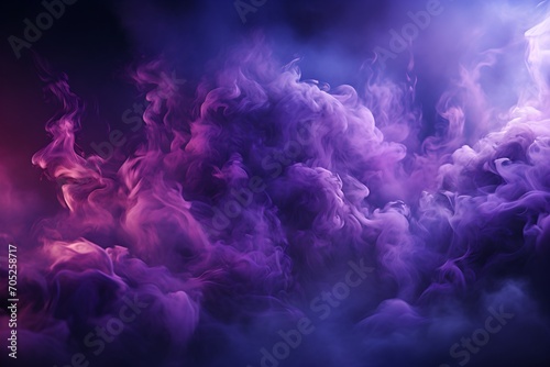 Colorful smoke cloud with vibrant purple and blue hues
