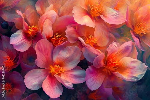 Nature's canvas painted with radiant blooming petals
