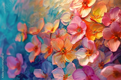 Nature s canvas painted with radiant blooming petals