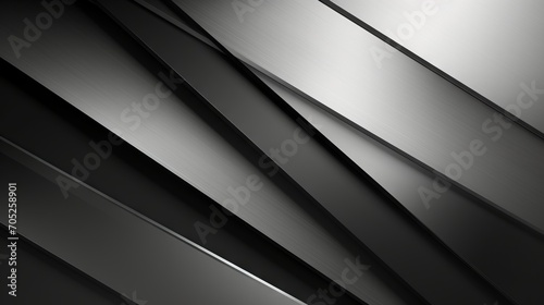 Abstract Black and Silver Gradient Metal Texture with Soft Lines AI Generated