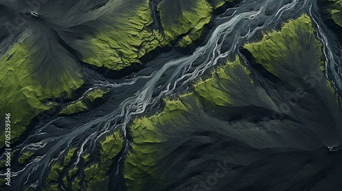 Aerial Shot of Highlands of Iceland: Minimalistic, Superb, Clean AI Generated