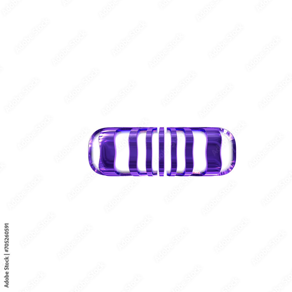 White symbol with dark purple thin straps White symbol with dark purple thin straps