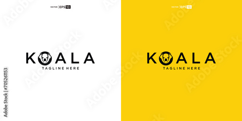 koala logo design vector inspiration
