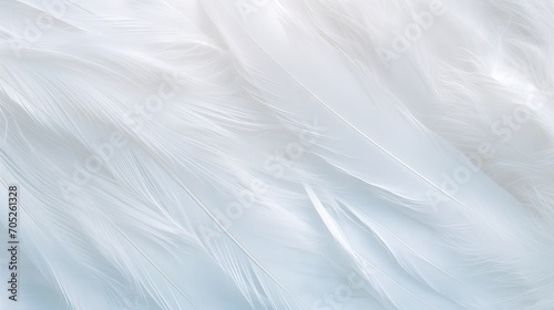 Closeup White Feathers Background for Peace, Calm, and Spirituality AI Generated