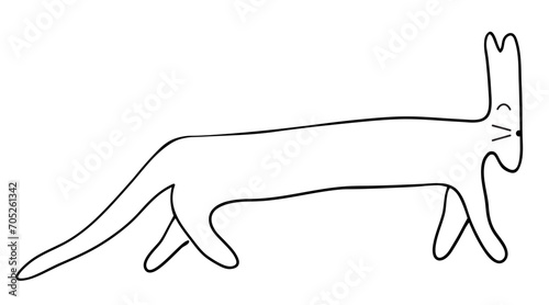 cat in doodle style.template for poster advertising print icon sticker design.