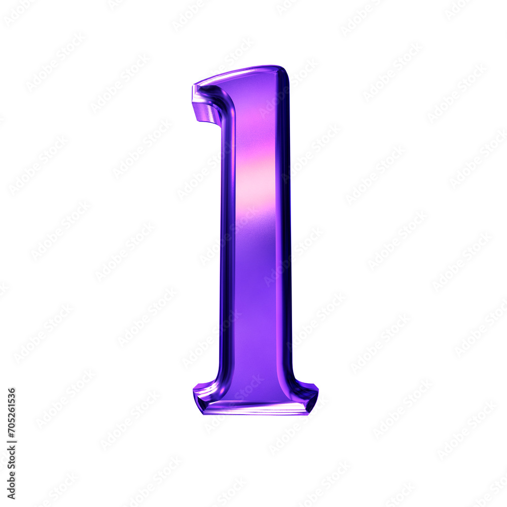 Purple symbol with bevel. letter l Purple symbol with bevel. letter l
