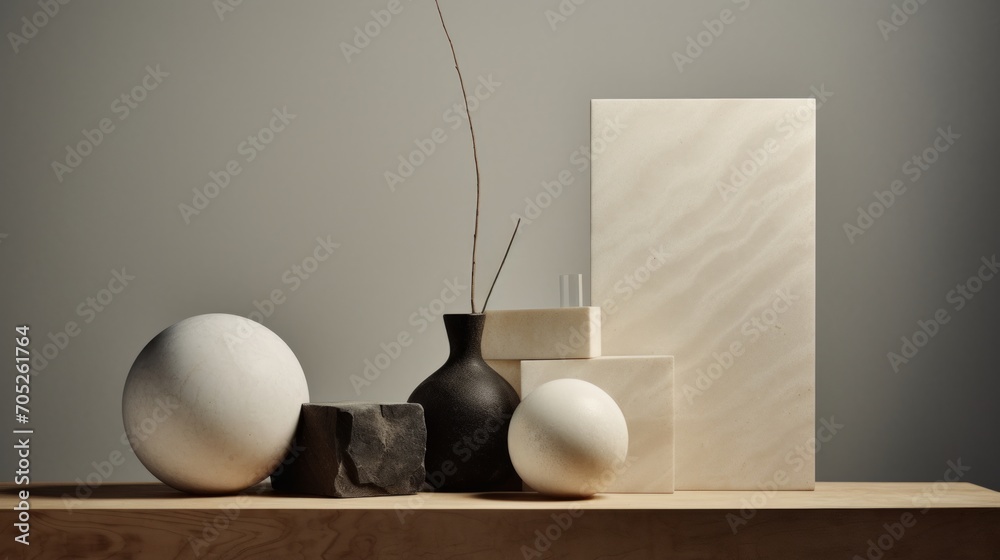 Minimalistic Still Life of Materials and Textures AI Generated