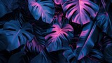 Neon vibe floral background