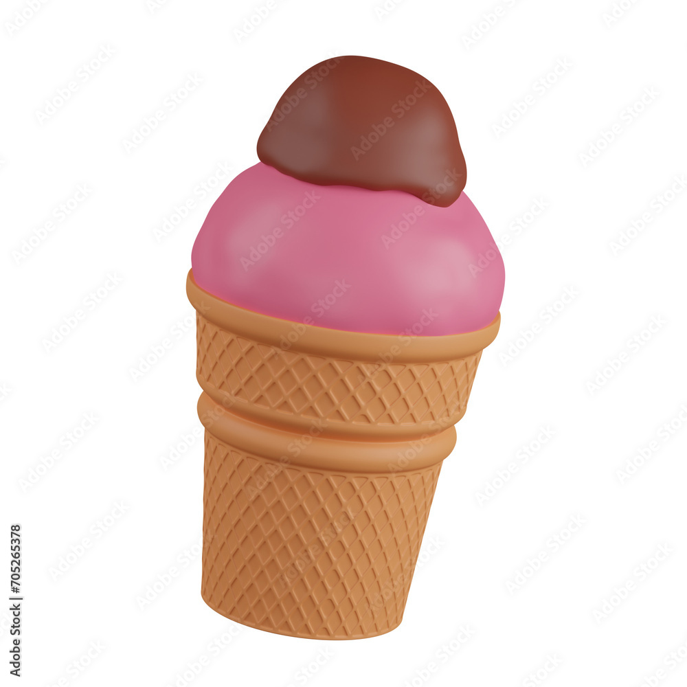 3d render  icecream illustration