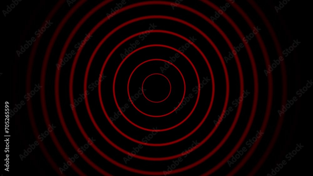 Red light wave radio diffusion. Abstract background. Digital radio waves white circle diffusion animation. Animation Loopable Red light wave radio diffusion. Abstract background. Digital radio waves white circle diffusion animation. Animation Loopable