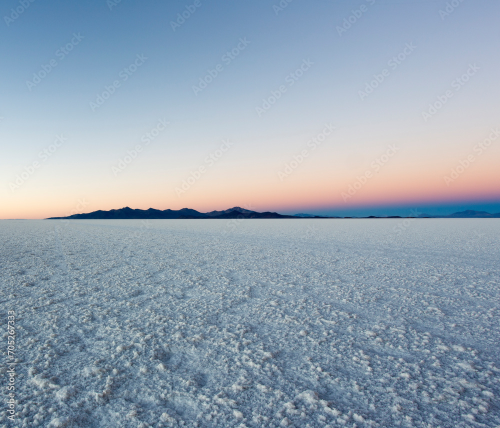 A landscape of Uyuni saltflat