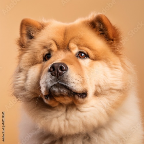 A Fluffy Chow Chow Dog