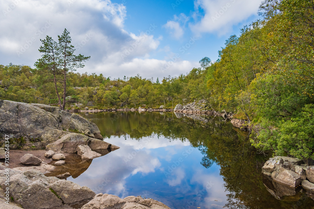Landscape of the Preikestolen (Norway)