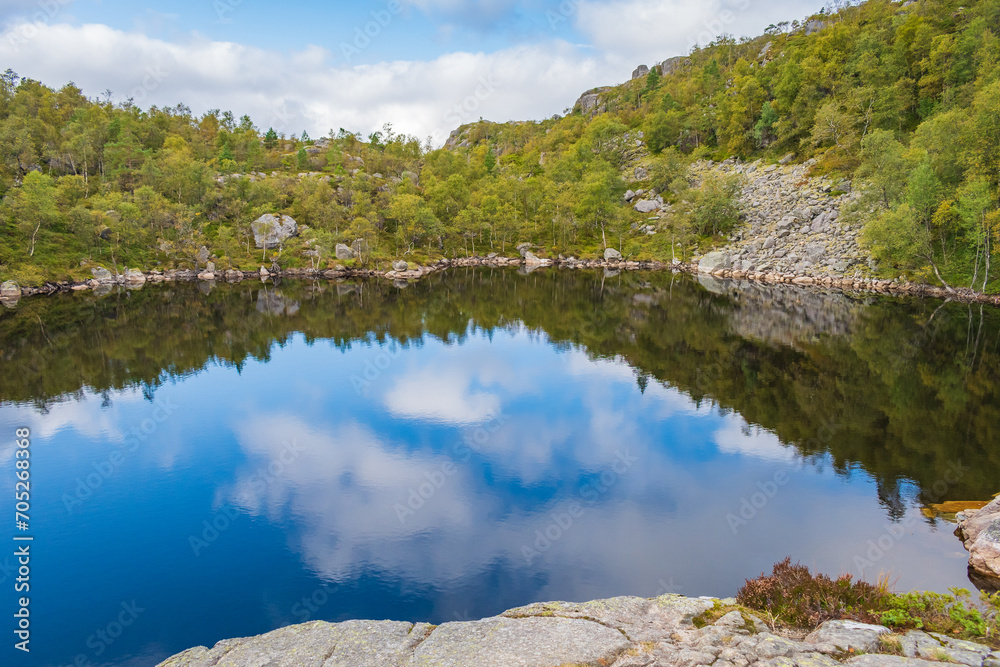 Landscape of the Preikestolen (Norway)