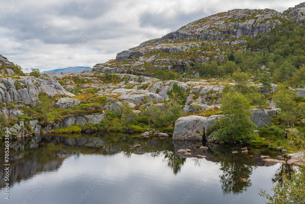 Landscape of the Preikestolen (Norway)