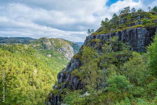 Obraz na płótnie Landscape of the Preikestolen (Norway) w salonie