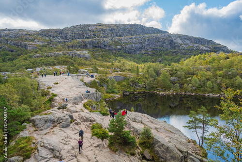 Obraz na płótnie Landscape of the Preikestolen (Norway) w salonie