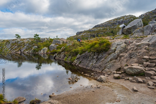 Obraz na płótnie Landscape of the Preikestolen (Norway) w salonie