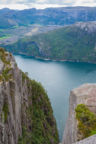 Obraz na płótnie Landscape of the Preikestolen (Norway) w salonie
