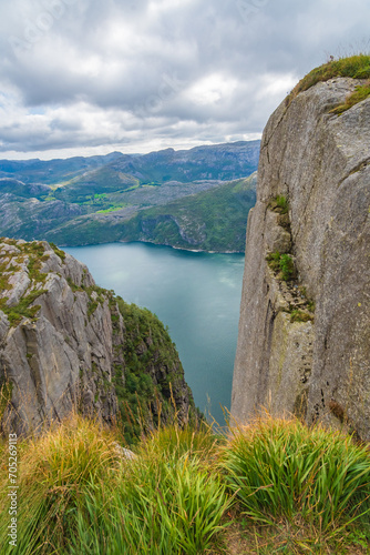 Obraz na płótnie Landscape of the Preikestolen (Norway) w salonie