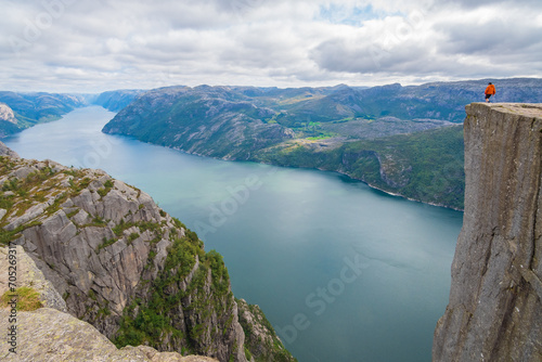 Obraz na płótnie Landscape of the Preikestolen (Norway) w salonie