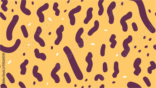 Colorful decorated seamless pattern for fabrics. Pattern with breads. Korean food. Tteokbokki Noodle vector. Seamless background with carabiners climber.