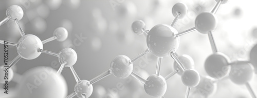 Generative AI, abstract molecular shape, single amino acid molecule. Chemistry medicine education	
