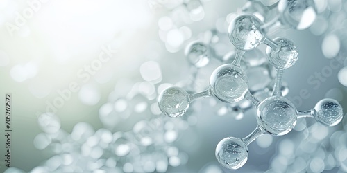 Generative AI, abstract molecular shape, single amino acid molecule. Chemistry medicine education	
