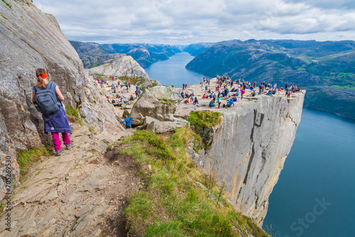 Obraz na płótnie Landscape of the Preikestolen (Norway) w salonie