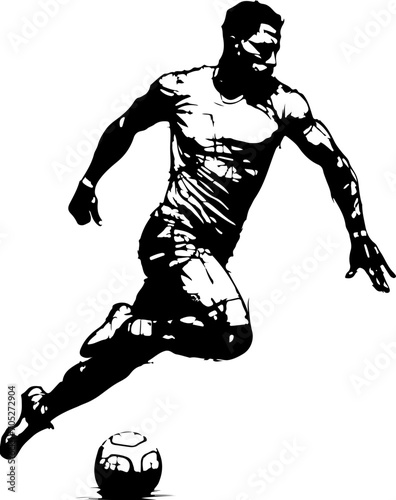 Vektorgrafik Silhouette Sportler Skizzengrafik Skizze Sketch 