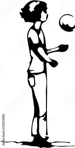Vektorgrafik Silhouette Sportler Skizzengrafik Skizze Sketch 