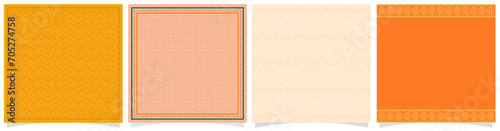 Black History Month set of backgrounds with african style symbols. Colorful and vivid collection of square templates for social media, backgrounds, posters, cards. 