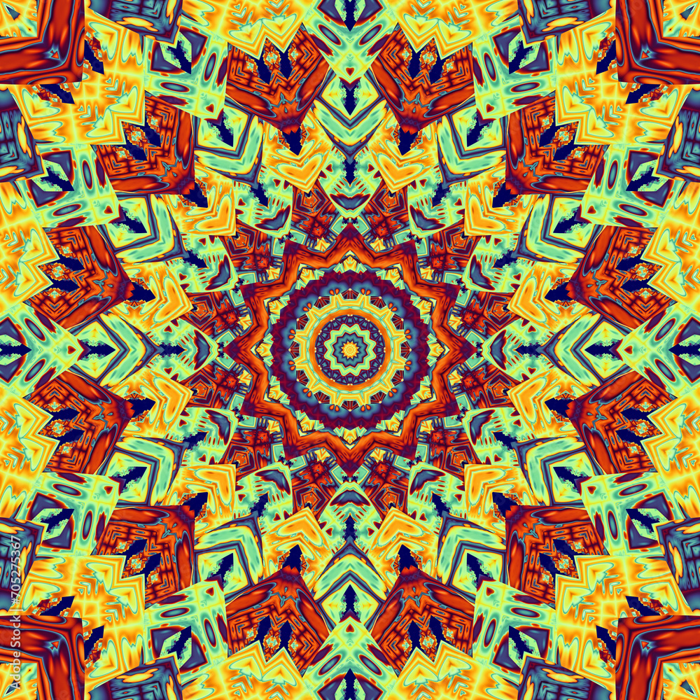 3d effect polygonal geometric color gradient pattern
