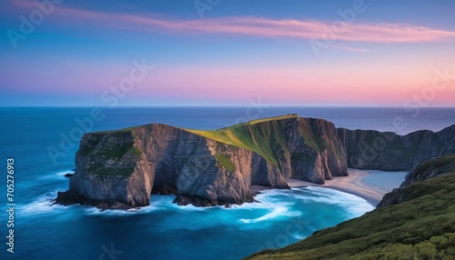 Twilight Serenity at Coastal Cliffs
